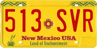 NM license plate 513SVR