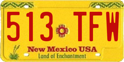 NM license plate 513TFW
