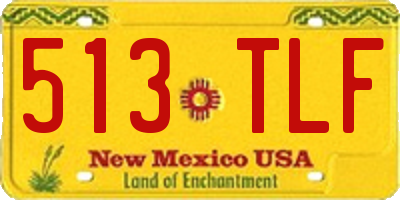 NM license plate 513TLF