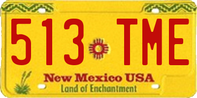 NM license plate 513TME