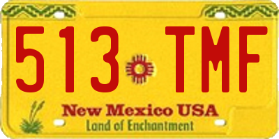 NM license plate 513TMF