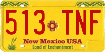 NM license plate 513TNF
