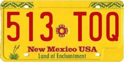 NM license plate 513TOQ