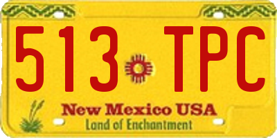 NM license plate 513TPC