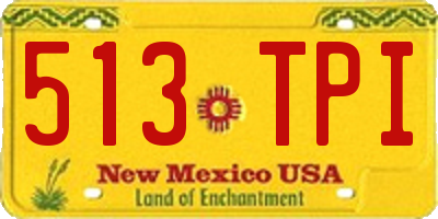 NM license plate 513TPI