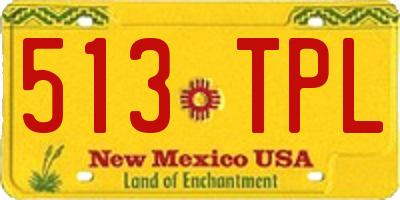 NM license plate 513TPL
