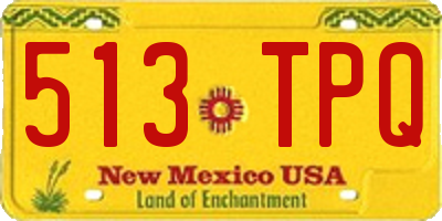NM license plate 513TPQ