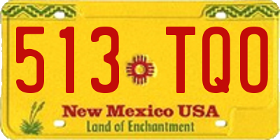 NM license plate 513TQO
