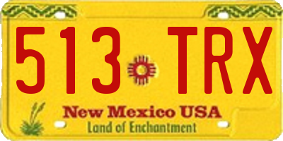NM license plate 513TRX