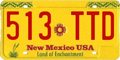 NM license plate 513TTD