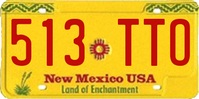 NM license plate 513TTO