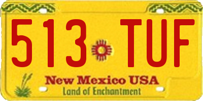 NM license plate 513TUF