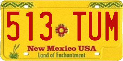 NM license plate 513TUM