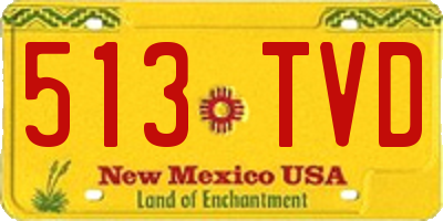 NM license plate 513TVD