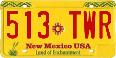 NM license plate 513TWR