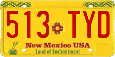 NM license plate 513TYD