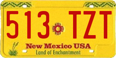 NM license plate 513TZT