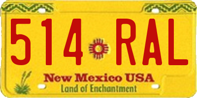 NM license plate 514RAL