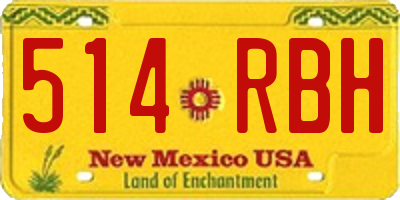 NM license plate 514RBH