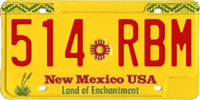 NM license plate 514RBM