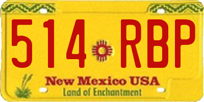 NM license plate 514RBP