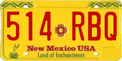 NM license plate 514RBQ