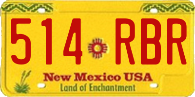 NM license plate 514RBR