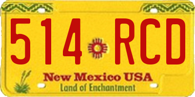 NM license plate 514RCD