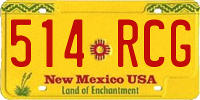 NM license plate 514RCG