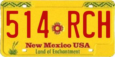 NM license plate 514RCH