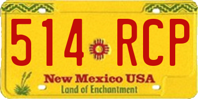 NM license plate 514RCP