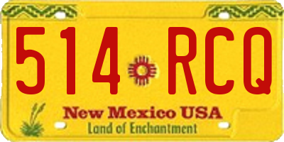 NM license plate 514RCQ
