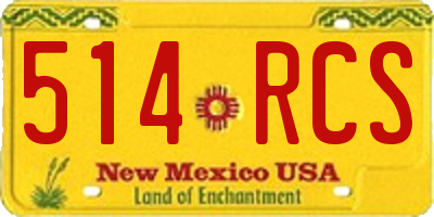NM license plate 514RCS