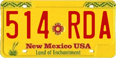 NM license plate 514RDA