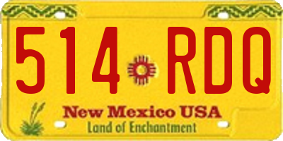 NM license plate 514RDQ