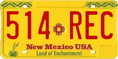 NM license plate 514REC
