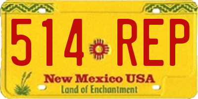 NM license plate 514REP