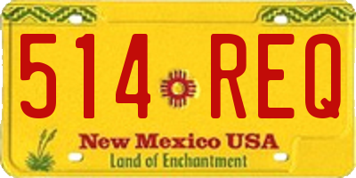 NM license plate 514REQ