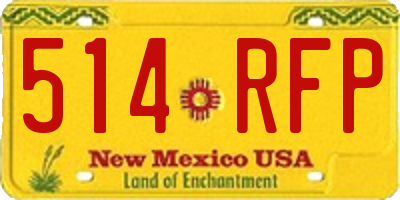 NM license plate 514RFP