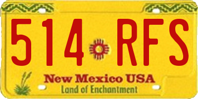 NM license plate 514RFS