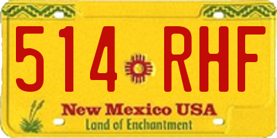 NM license plate 514RHF