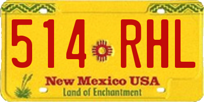 NM license plate 514RHL