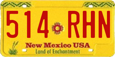 NM license plate 514RHN