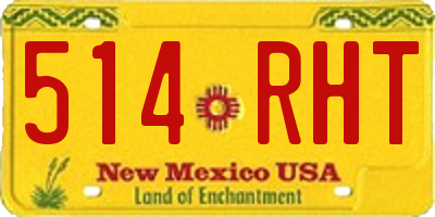 NM license plate 514RHT