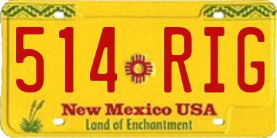 NM license plate 514RIG