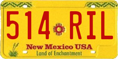 NM license plate 514RIL