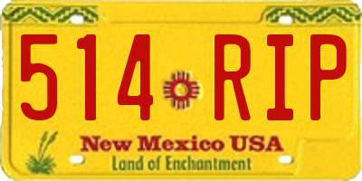 NM license plate 514RIP