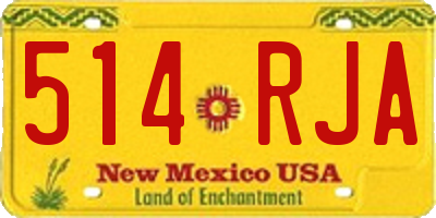 NM license plate 514RJA