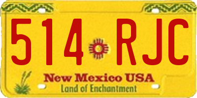 NM license plate 514RJC