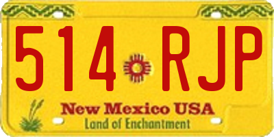 NM license plate 514RJP